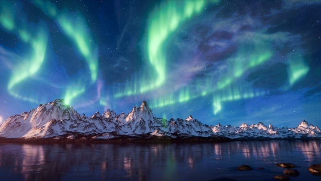 Northern Lights (Aurora Borealis) Jigsaw Puzzle reference image