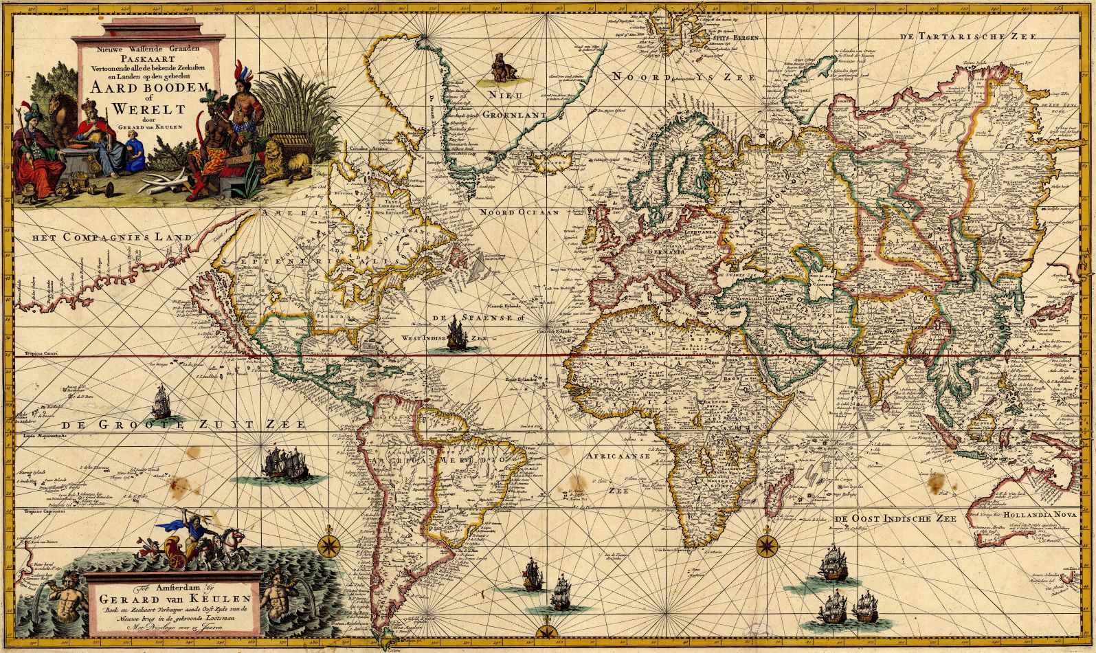 Vintage World Map Jigsaw Puzzle reference image